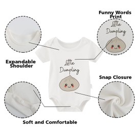 YSCULBUTOL Baby Bodysuit Fun Toddler Ramen Outfit Noodle Funny Baby Costume Jumpsuit with Hat Bags(little dumpling 6m)