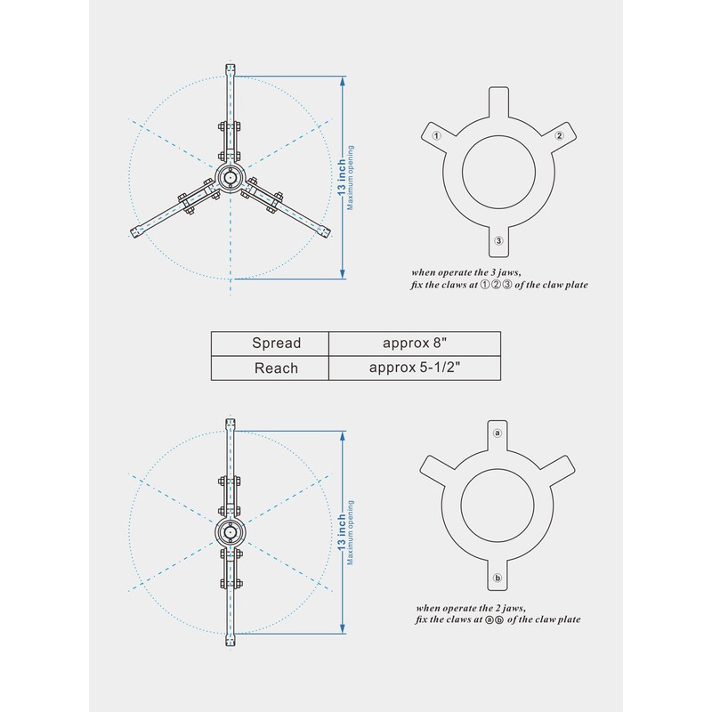 AMZCNC Hydraulic Gear Puller 5 Ton Max. Capacity Hydraulic Puller