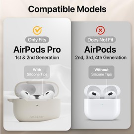 MAGEASY Designed for AirPods Pro 2 Case - Shockproof Protective Case for AirPods Pro & Pro 2, Stain-Resistant, Smooth & Skin-Friendly, Support Wireless Charging - Skin (Mirage Gray)