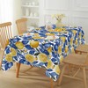 Honellaty Summer Tablecloth 52" x 70" Rectangle, Lemon Leaves Table
