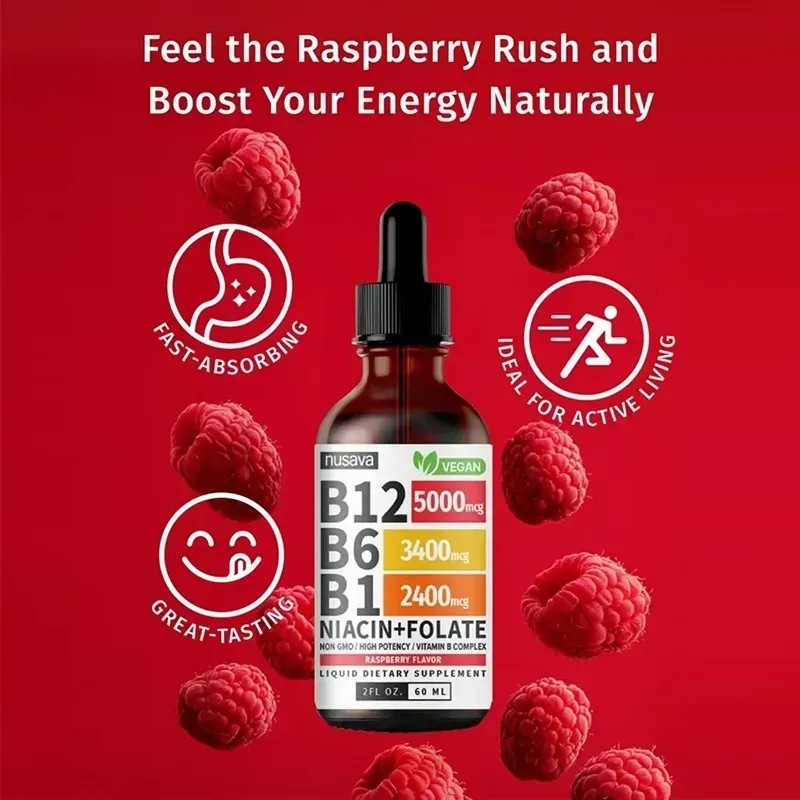 Vitamina B12 Sublingual 60 Ml Con B1 B6 Y B9