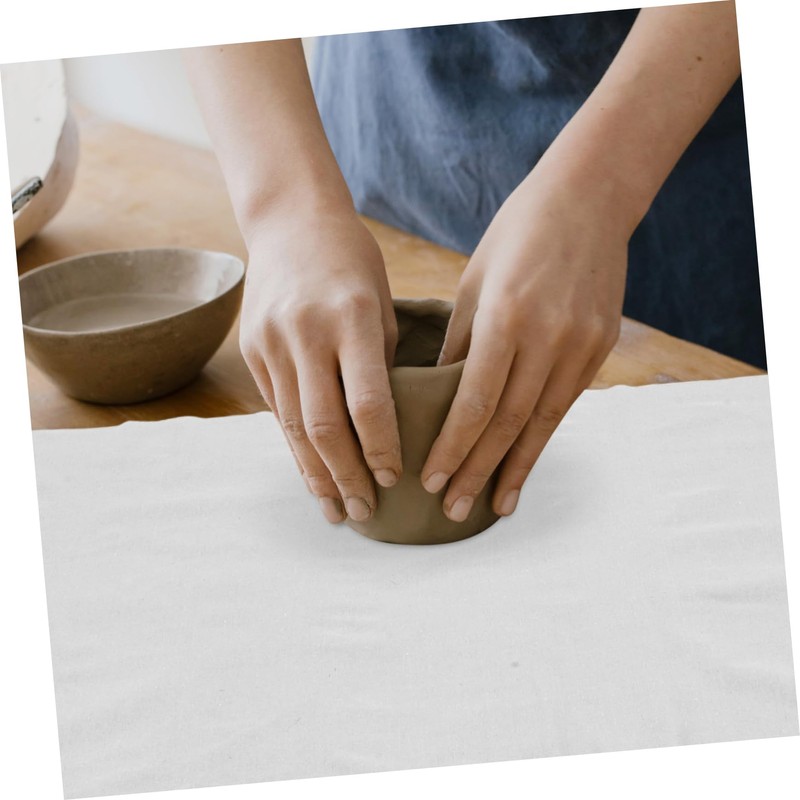 SHINEOFI Elegant Pottery Burlap Canvas Cotton Tablecloth Clay Sculpting Tools