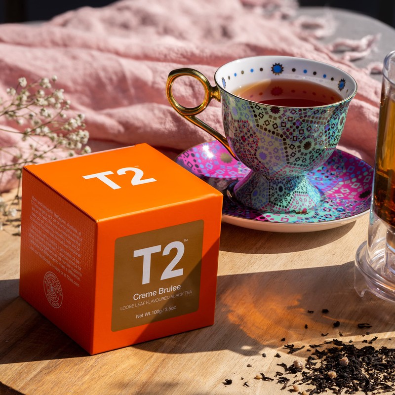 T2 Tea Creme Brulee, Loose Leaf Black Tea in Gift