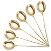SDMAX 6 Pc Golden Stainless Steel Soup Spoon Set for