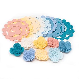 Large 3D Roses Die Cut Appliques Wool Blend Felt Made in USA (Spring Vacaton)