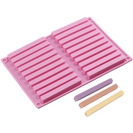 EDUEE Chocolate Stick Silicone Strip Molds 1pcs for Dog Treat Stick, Hard Candy, Chocolate Bar Biscuit, Crayons, Cookie Mods, Pretzel(Size 4 inch)