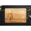 Siberian Husky Wooden Chopping Board 30 x 20 cm