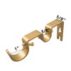 Kowibcl 3PCS Double Curtain Rod Brackets,Fits up to 1 and