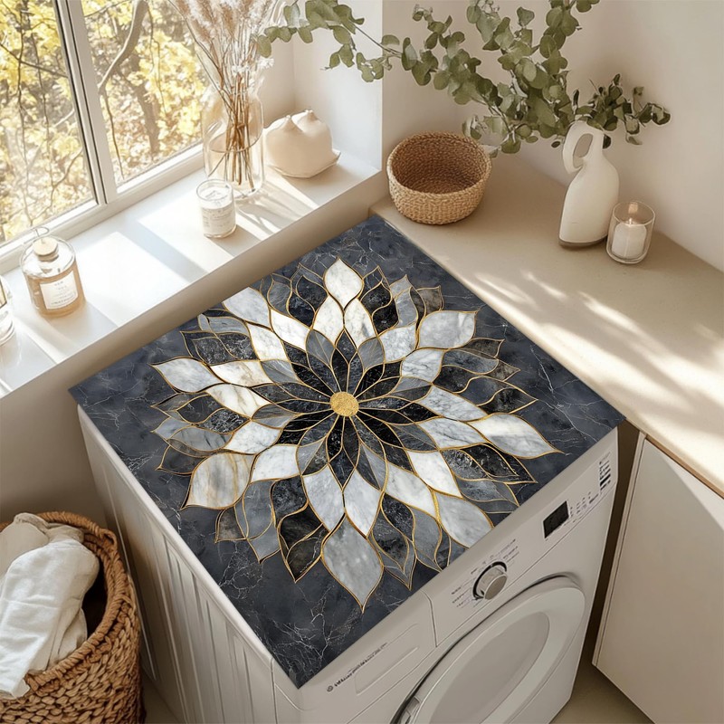 AOHMPT Washer Dryer Dust Cover Mat for Top：Non-slip Dryer Top