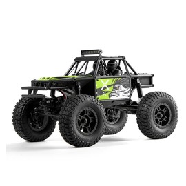 FMS FCX24 1/24 Lemur RTR, 4x4 Brushed RC Buggy 8KPH+ RC Monster Baja Truck All-Terrain Off-Road RC Rock Crawler for Adults Included LED Headlight, Battery, 2.4Ghz Remote Control,rc cars - Color: Red