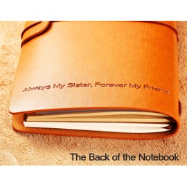 Friendship Journal Gift-Sister Gift-Long Distance Gift-Farewell Gift-Christmas Gift-Freind Gift-No Matter Where We Go-Refillable Travel Photo Diary Notebook-Always My Sister,Forever My Friend