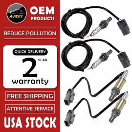 AVERY 4pcs Oxygen O2 Sensor For 2000-2003 Nissan Xterra Frontier V6 3.3L Up&Downstream