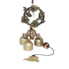 Hooshing Corona de viento Campanas de viento Actualizando Hojas Feng Shui Campanas de viento Clásico Metal Campanas para Lucky Home Jardín Patio Colgando Pequeña Decoración Regalo