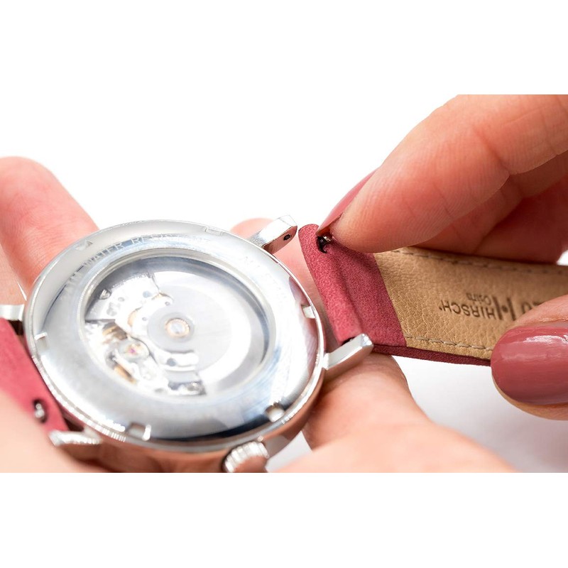 Hirsch Andy Calf Watch Strap - Red - L -