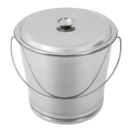 choayun 21.3 QT Metal Compost Bucket, Stainless Steel Milk Pail Bucket with Lid & Handle, Milking Pail for Home Pasture, Food Scrap Slop Bucket with Lid for Kitchen Food Waste