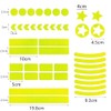 Granmagazz Reflective Stickers Bicycle Reflector 42-Piece Pack Bicycle Reflective Plate
