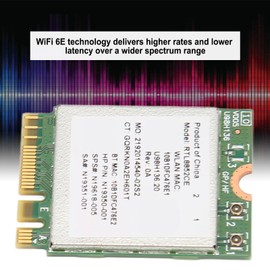 ASHATA WiFi 6E Wireless Card for RTL8852CE WiFi Card, 5374 Mbps NGFF WiFi 6E 3 Band Wireless Module 2.4G 5G 6G WiFi Adapter with BT5.3 Low Delay for Computer Networks