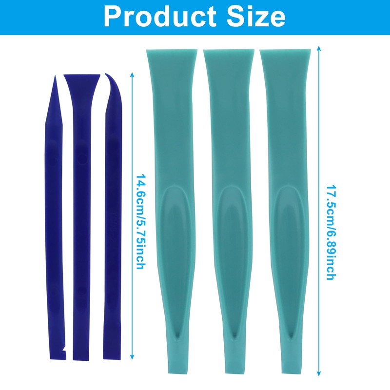 Moicstiy 6Pcs Plastic Scraper Tool, No-Scratch Cleaning Scraper Tool for