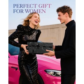 AUJEN Bling License Plate Frame for Women, Stainless Steel Cute Car Accessories, Lasting Sparkly License Plate Holder with Diamond Rhinestone Crystals, 2 Pack Gift Box Set, White, 12.2" x 6.2"