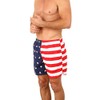 UZZI Men's Long Basic Active Shorts Activewear Trunks 1817 Flag