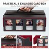 4-Row Trading Card Storage Box, Bulk Card Case for 3200+