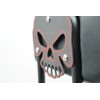 JME Matte Black Skull Passenger Backrest Mounting Bracket for Harley