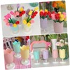 STOBAZA 3pcs Flower Shaped Brush Holder Makeup Brush Organiser Decorative