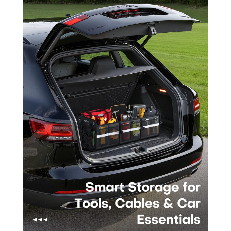 HOTOR Trunk Organizer for SUV – Car Storage Box with