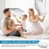 HunnmingRe Cervical Pillow Case Comfortable and Breathable Pillowcase with Zipper(Only