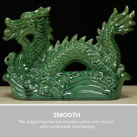 GANAZONO Chic Dragon Shaped Ceramic Figurine Unique Desktop Decor for Indoor Spaces Random Style Stylish Dragon Statue for Home Decoration and Collectibles