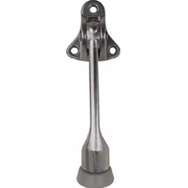 National Hardware Kickdown Door Stop National Hardware Zinc w/Rubber Satin Chrome Silver