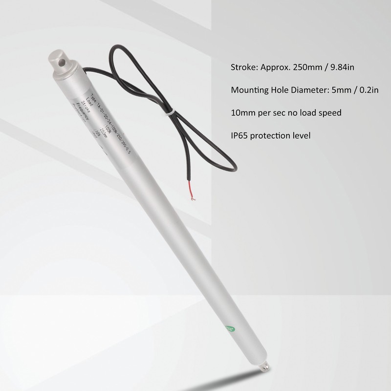 Miniature Linear Actuator 250mm Stroke DC Electric Mini Pen Type