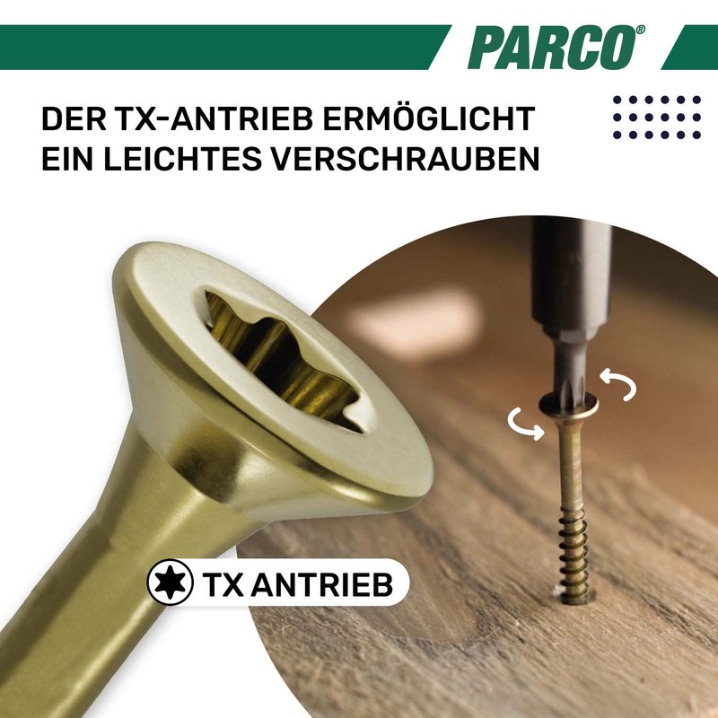 Parco Chipboard Screws with Countersunk Head, 1095x100
