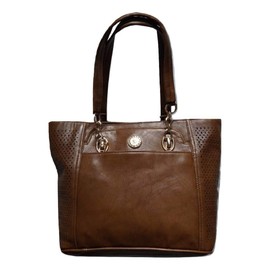 Ruwado Women's Handbag, Shopper Handbag, Elegant Bag, Women's Large Purse, Women's Handbag, Classic and Elegant Design for All Occasions - W/H/D 33-40 x 30 x 15 cm, chikoo color