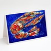 Caroline's Treasures Craw Momma Crawfish Greeting Cards Pack of 8