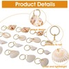 Bewudy 60 Pcs Seashell Conch Dreadlock Rings Charms, Shell Hair