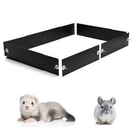 Urine Guard & Scatter Guards - Rustproof Aluminium for Ferret Nation/Critter Nation/Midwest Cages | Retractable Single-Tier Set - Prevent Bedding Spills & Cage Mess