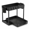 2-Tier Under Sink Organizer with Pull-Out Drawer & Hooks
