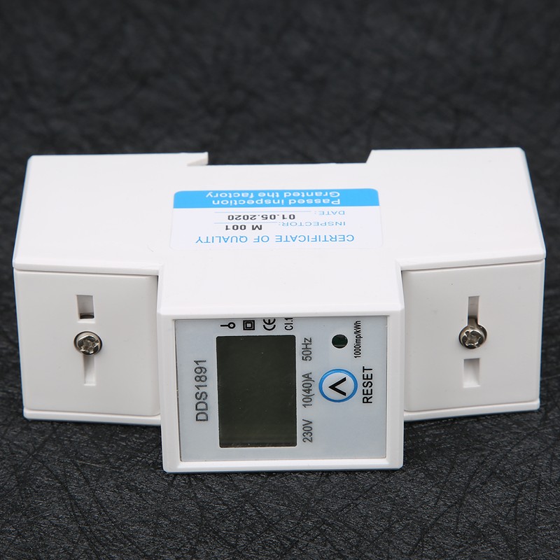 Single Phase Din Rail Energy Meter Electricity Power 50Hz LCD