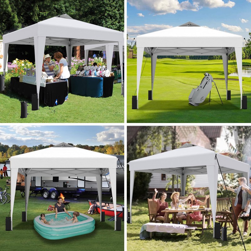 SANWAY 10x10 Pop Up Canopy Tent with Sidewalls x 4