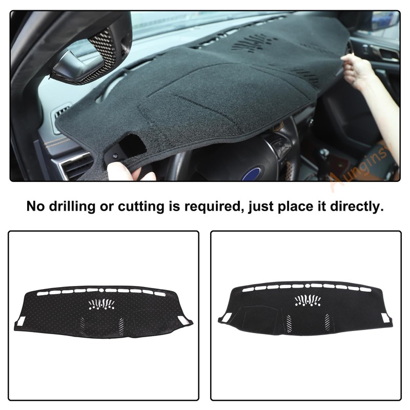 Aunginsy Car Dashboard Cover Mat Compatible with Ford Ranger 2015-2022