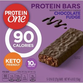Protein One Protein One 90 Calorie Protein Bars, Chocolate Fudge, Keto Friendly, 5 Ct, 4.8 oz