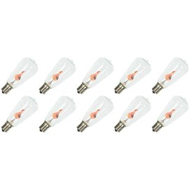 Vickerman 509128 - ST40 Clear Intermediate Screw Base Clear Flicker Flame (10 pack)