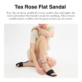 Coach Women's Tea Rose Flat Sandal Platform, Charcoal/Black, 5.5