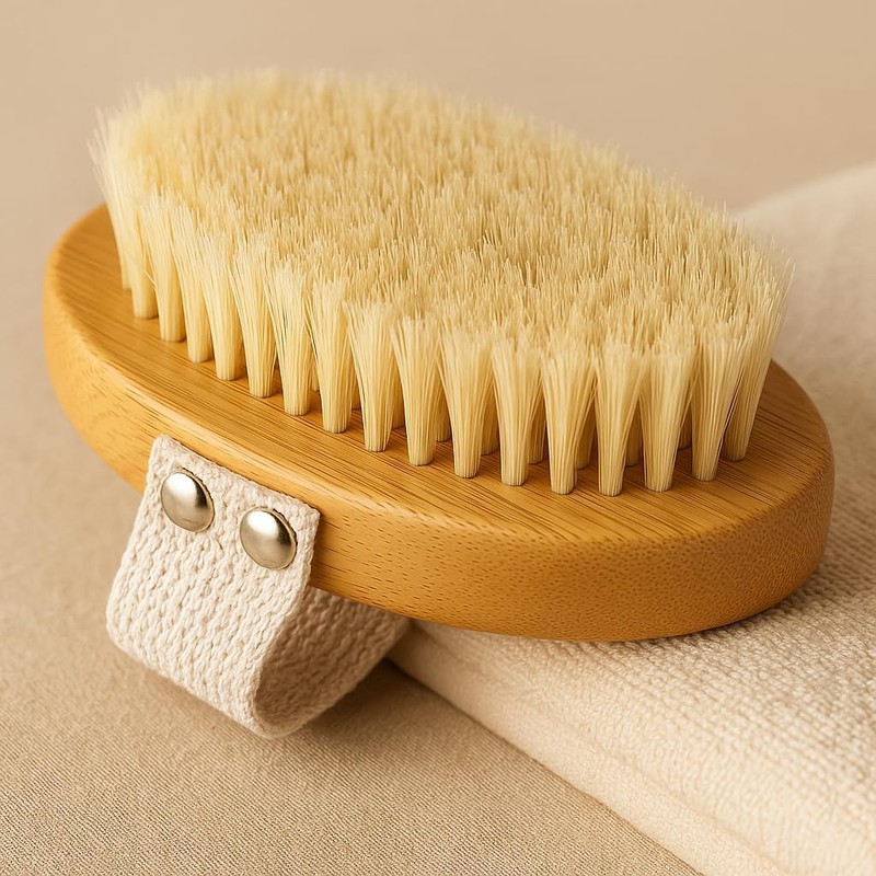 Cepillo Corporal Exfoliante de Bambú con Cerdas Vegetales para Cepillado