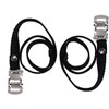 cyclingcolors 2x bike pedal straps with chrome clamps cycling fixie