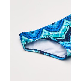 Kanu Surf Traje de baño de 2 Piezas para niña Alania Flounce, Kirsten Blue Chevron, 4 Años