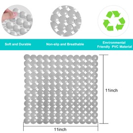 Coopay 2 Pack Kitchen Sink Mat Plastic Sink Protect Mat PVC Eco-Friendly Kitchen Adjustable Stainless Steel/Porcelain Dish Drying Pad Sink Protector for Bottom of Kitchen Sink, 11 x 11 Inches (Gray)