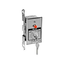 MMTC HBFST Nema 1 Interior Tamperproof Open-Close Key Switch With Stop Button In Single Gang Back Box Flush Mount