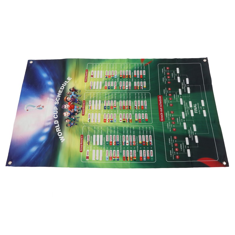 Football Game Wall Chart Portable Home Bar Office 2022 Soccer